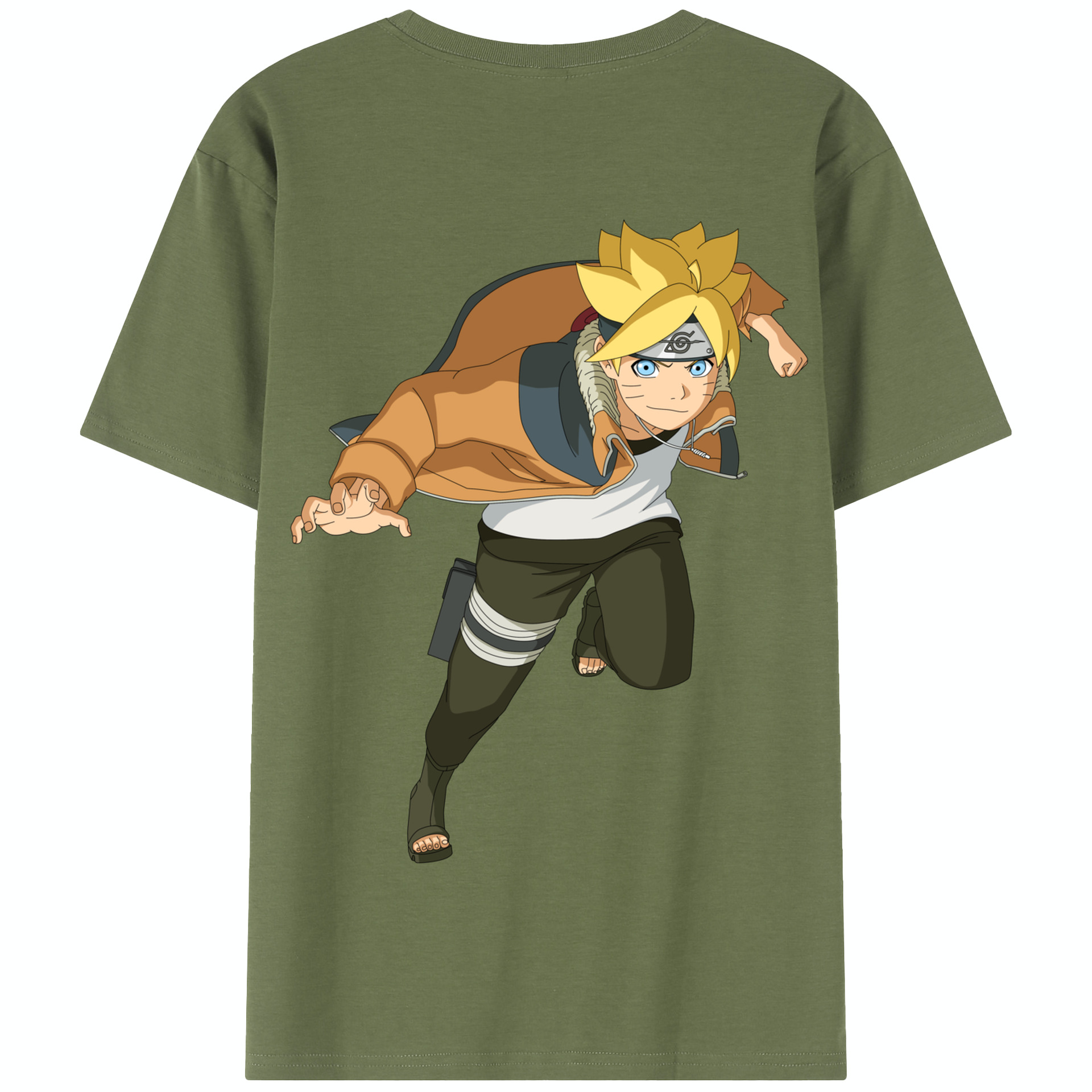 （画像用） NARUTO -ナルト- うずまき ナルト Uzumaki Naruto 綿100％半袖Tシャツ（背面プリント）